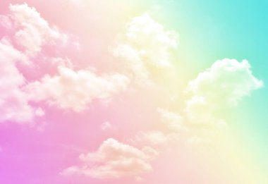 Bulut ve gökyüzü pastel renkli bir arka plan ve duvar kağıdı, soyut gökyüzü arkaplanı tatlı renklerde..