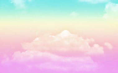 Bulut ve gökyüzü pastel renkli bir arka plan ve duvar kağıdı, soyut gökyüzü arkaplanı tatlı renklerde..