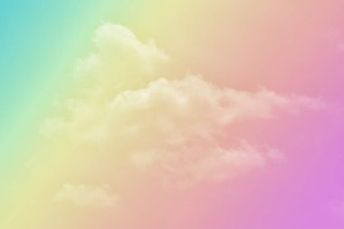 Bulut ve gökyüzü pastel renkli bir arka plan ve duvar kağıdı, soyut gökyüzü arkaplanı tatlı renklerde..