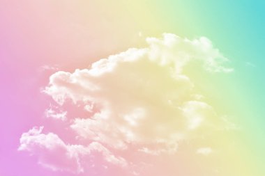 Bulut ve gökyüzü pastel renkli bir arka plan ve duvar kağıdı, soyut gökyüzü arkaplanı tatlı renklerde..