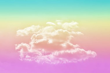 Bulut ve gökyüzü pastel renkli bir arka plan ve duvar kağıdı, soyut gökyüzü arkaplanı tatlı renklerde..