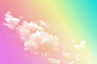 Bulut ve gökyüzü pastel renkli bir arka plan ve duvar kağıdı, soyut gökyüzü arkaplanı tatlı renklerde..