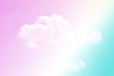 Bulut ve gökyüzü pastel renkli bir arka plan ve duvar kağıdı, soyut gökyüzü arkaplanı tatlı renklerde..