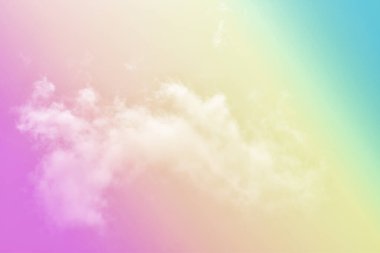 Bulut ve gökyüzü pastel renkli bir arka plan ve duvar kağıdı, soyut gökyüzü arkaplanı tatlı renklerde..