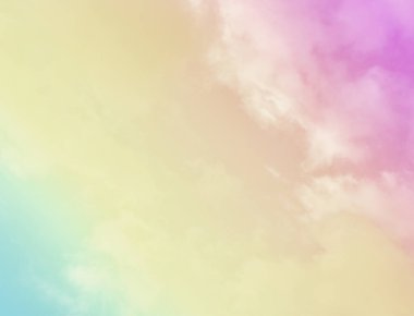 Bulut ve gökyüzü pastel renkli bir arka plan ve duvar kağıdı, soyut gökyüzü arkaplanı tatlı renklerde..