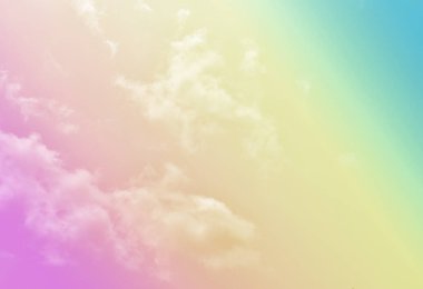 Bulut ve gökyüzü pastel renkli bir arka plan ve duvar kağıdı, soyut gökyüzü arkaplanı tatlı renklerde..