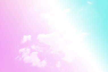 Bulut ve gökyüzü pastel renkli bir arka plan ve duvar kağıdı, soyut gökyüzü arkaplanı tatlı renklerde..