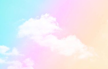 Bulut ve gökyüzü pastel renkli bir arka plan ve duvar kağıdı, soyut gökyüzü arkaplanı tatlı renklerde..