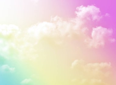 Bulut ve gökyüzü pastel renkli bir arka plan ve duvar kağıdı, soyut gökyüzü arkaplanı tatlı renklerde..