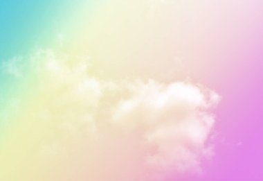 Bulut ve gökyüzü pastel renkli bir arka plan ve duvar kağıdı, soyut gökyüzü arkaplanı tatlı renklerde..