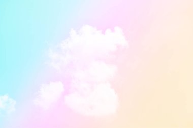 Bulut ve gökyüzü pastel renkli bir arka plan ve duvar kağıdı, soyut gökyüzü arkaplanı tatlı renklerde..