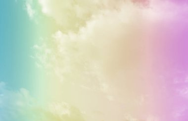 Bulut ve gökyüzü pastel renkli bir arka plan ve duvar kağıdı, soyut gökyüzü arkaplanı tatlı renklerde..