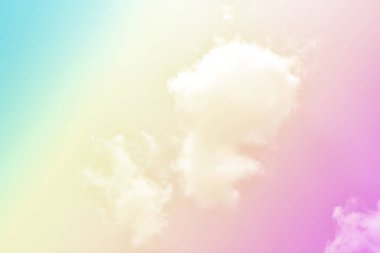 Bulut ve gökyüzü pastel renkli bir arka plan ve duvar kağıdı, soyut gökyüzü arkaplanı tatlı renklerde..