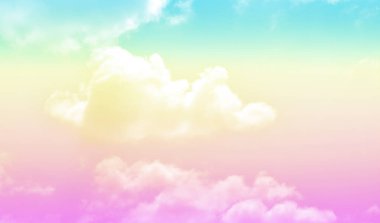 Bulut ve gökyüzü pastel renkli bir arka plan ve duvar kağıdı, soyut gökyüzü arkaplanı tatlı renklerde..