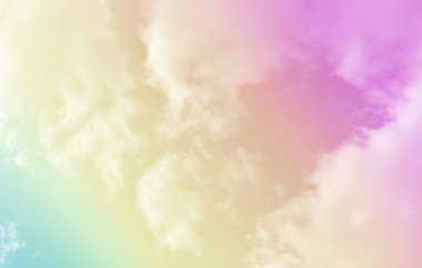 Bulut ve gökyüzü pastel renkli bir arka plan ve duvar kağıdı, soyut gökyüzü arkaplanı tatlı renklerde..