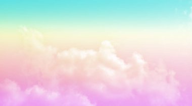 Bulut ve gökyüzü pastel renkli bir arka plan ve duvar kağıdı, soyut gökyüzü arkaplanı tatlı renklerde..