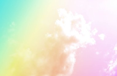 Bulut ve gökyüzü pastel renkli bir arka plan ve duvar kağıdı, soyut gökyüzü arkaplanı tatlı renklerde..