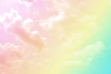 Bulut ve gökyüzü pastel renkli bir arka plan ve duvar kağıdı, soyut gökyüzü arkaplanı tatlı renklerde..