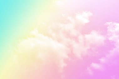 Bulut ve gökyüzü pastel renkli bir arka plan ve duvar kağıdı, soyut gökyüzü arkaplanı tatlı renklerde..