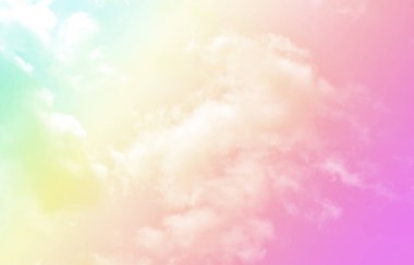Bulut ve gökyüzü pastel renkli bir arka plan ve duvar kağıdı, soyut gökyüzü arkaplanı tatlı renklerde..