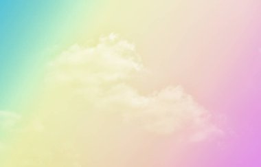 Bulut ve gökyüzü pastel renkli bir arka plan ve duvar kağıdı, soyut gökyüzü arkaplanı tatlı renklerde..