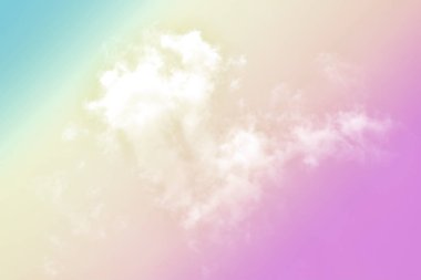 Bulut ve gökyüzü pastel renkli bir arka plan ve duvar kağıdı, soyut gökyüzü arkaplanı tatlı renklerde..