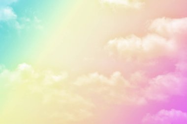 Bulut ve gökyüzü pastel renkli bir arka plan ve duvar kağıdı, soyut gökyüzü arkaplanı tatlı renklerde..
