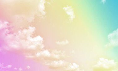 Bulut ve gökyüzü pastel renkli bir arka plan ve duvar kağıdı, soyut gökyüzü arkaplanı tatlı renklerde..