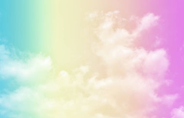 Bulut ve gökyüzü pastel renkli bir arka plan ve duvar kağıdı, soyut gökyüzü arkaplanı tatlı renklerde..