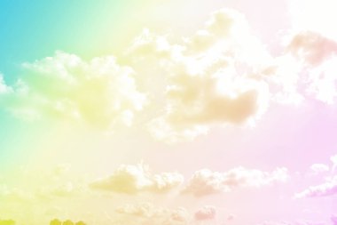 Bulut ve gökyüzü pastel renkli bir arka plan ve duvar kağıdı, soyut gökyüzü arkaplanı tatlı renklerde..