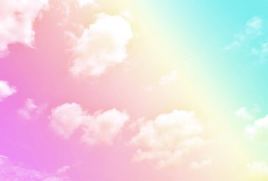 Bulut ve gökyüzü pastel renkli bir arka plan ve duvar kağıdı, soyut gökyüzü arkaplanı tatlı renklerde..