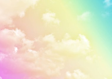 Bulut ve gökyüzü pastel renkli bir arka plan ve duvar kağıdı, soyut gökyüzü arkaplanı tatlı renklerde..