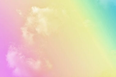 Bulut ve gökyüzü pastel renkli bir arka plan ve duvar kağıdı, soyut gökyüzü arkaplanı tatlı renklerde..