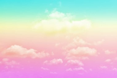 Bulut ve gökyüzü pastel renkli bir arka plan ve duvar kağıdı, soyut gökyüzü arkaplanı tatlı renklerde..
