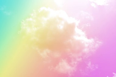 Bulut ve gökyüzü pastel renkli bir arka plan ve duvar kağıdı, soyut gökyüzü arkaplanı tatlı renklerde..