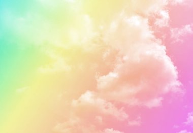 Bulut ve gökyüzü pastel renkli bir arka plan ve duvar kağıdı, soyut gökyüzü arkaplanı tatlı renklerde..