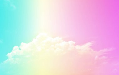 Bulut ve gökyüzü pastel renkli bir arka plan ve duvar kağıdı, soyut gökyüzü arkaplanı tatlı renklerde..