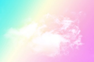 Bulut ve gökyüzü pastel renkli bir arka plan ve duvar kağıdı, soyut gökyüzü arkaplanı tatlı renklerde..