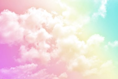 Bulut ve gökyüzü pastel renkli bir arka plan ve duvar kağıdı, soyut gökyüzü arkaplanı tatlı renklerde..