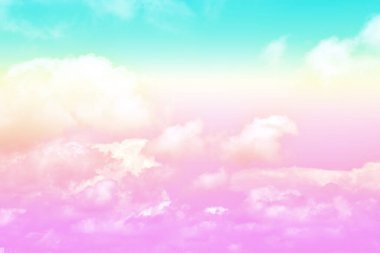 Bulut ve gökyüzü pastel renkli bir arka plan ve duvar kağıdı, soyut gökyüzü arkaplanı tatlı renklerde..