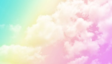 Bulut ve gökyüzü pastel renkli bir arka plan ve duvar kağıdı, soyut gökyüzü arkaplanı tatlı renklerde..