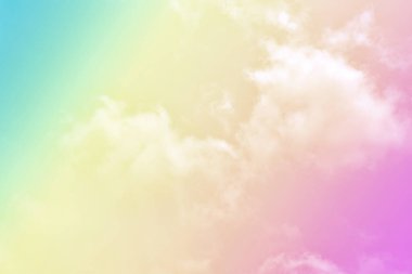Bulut ve gökyüzü pastel renkli bir arka plan ve duvar kağıdı, soyut gökyüzü arkaplanı tatlı renklerde..