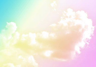 Bulut ve gökyüzü pastel renkli bir arka plan ve duvar kağıdı, soyut gökyüzü arkaplanı tatlı renklerde..
