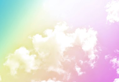 Bulut ve gökyüzü pastel renkli bir arka plan ve duvar kağıdı, soyut gökyüzü arkaplanı tatlı renklerde..