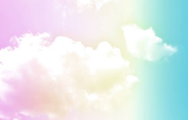 Bulut ve gökyüzü pastel renkli bir arka plan ve duvar kağıdı, soyut gökyüzü arkaplanı tatlı renklerde..