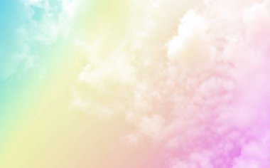 Bulut ve gökyüzü pastel renkli bir arka plan ve duvar kağıdı, soyut gökyüzü arkaplanı tatlı renklerde..