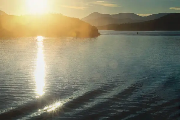 Sunset Sea Alaska Romantic Mood — Stock Photo, Image