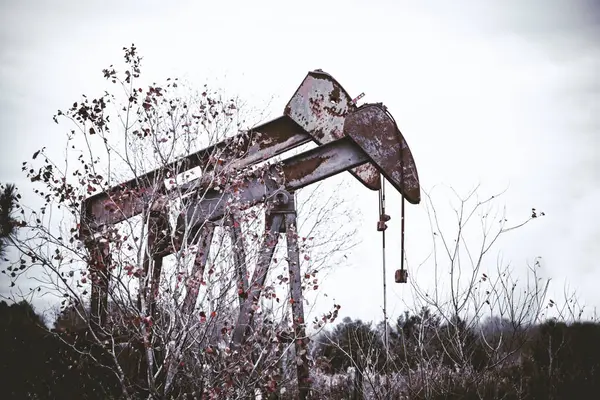 Een Oude Pompoen Soms Een Sprinkhaan Oliepomp Genoemd Ergens Texas — Stockfoto