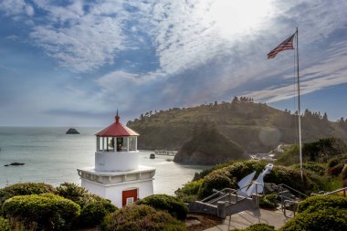 The Trinidad Head lighthuse on the coast of California clipart