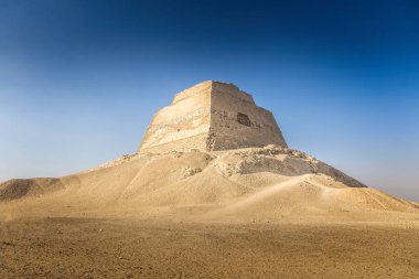 View of the Meidum Pyramid in Egypt clipart
